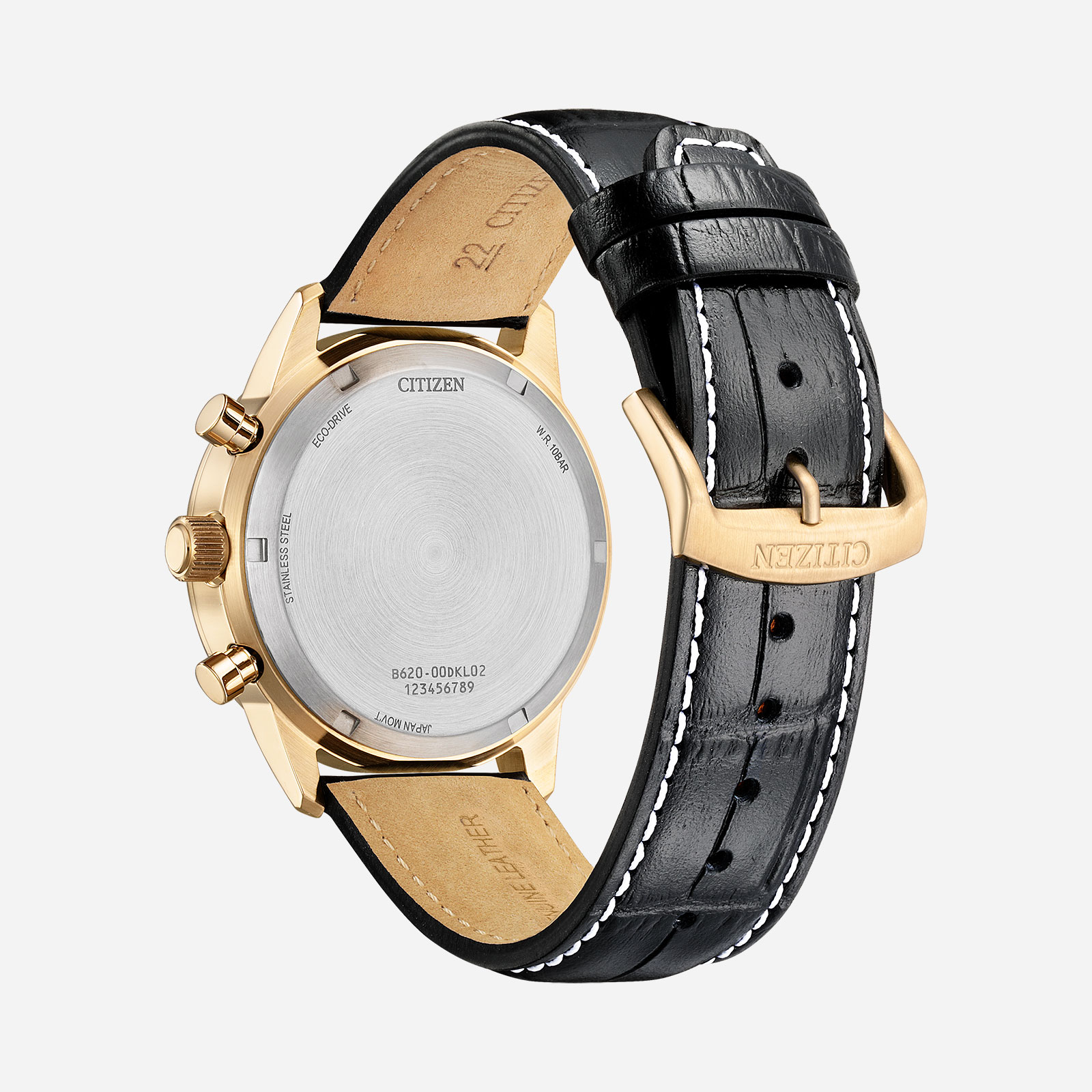 Citizen Eco-Drive Vit/Brun, Läderband - CA4723-03A