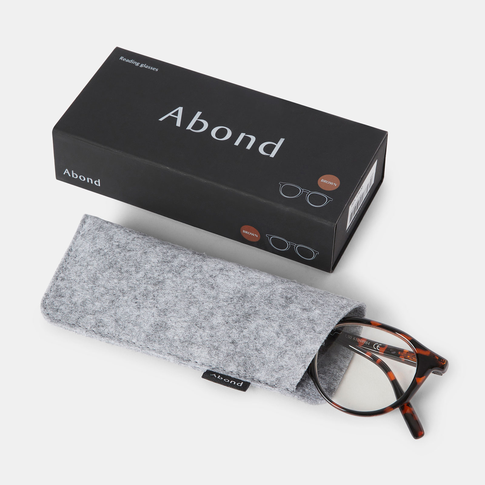 Bruna läsglasögon Round +2,0