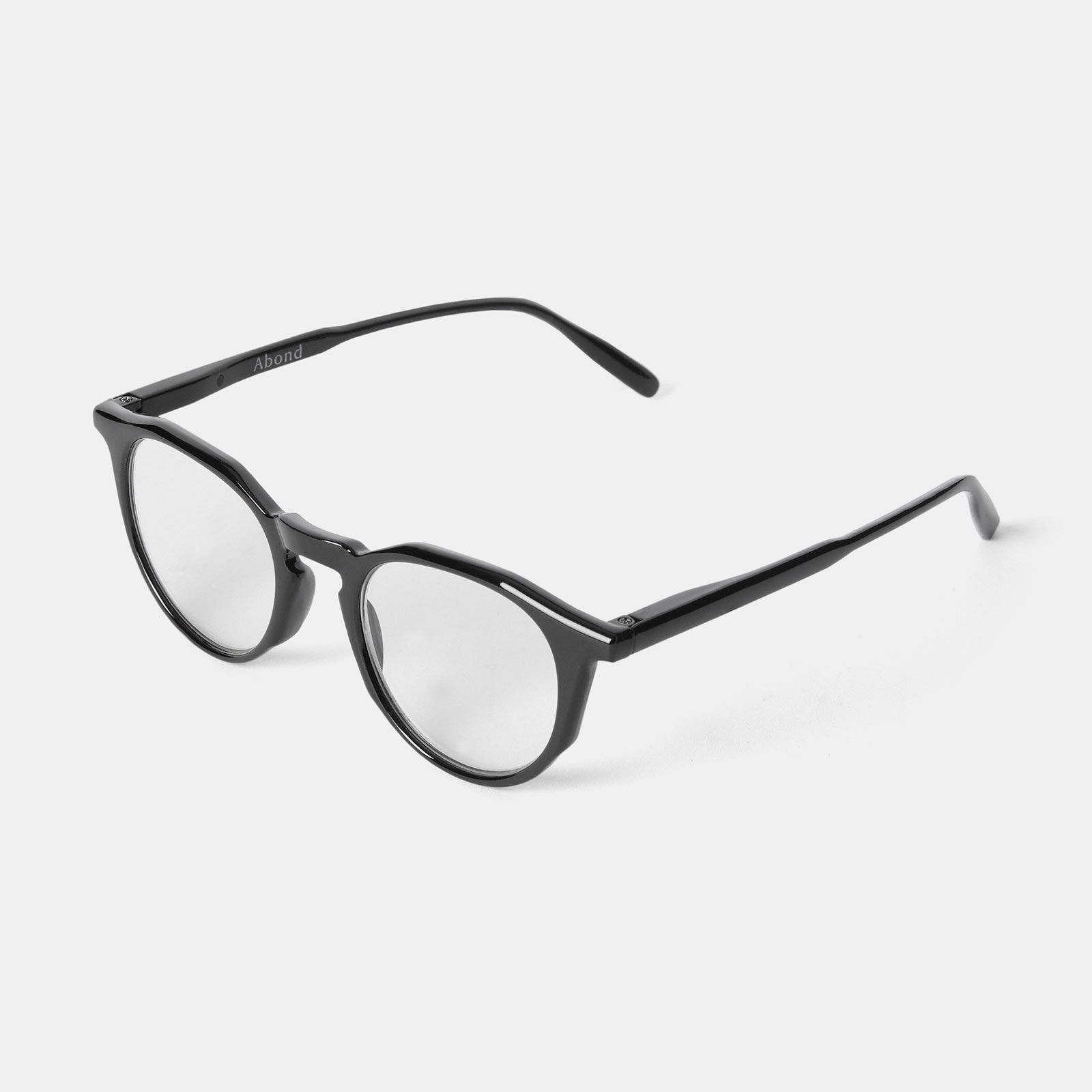 Svarta läsglasögon Round +2,5