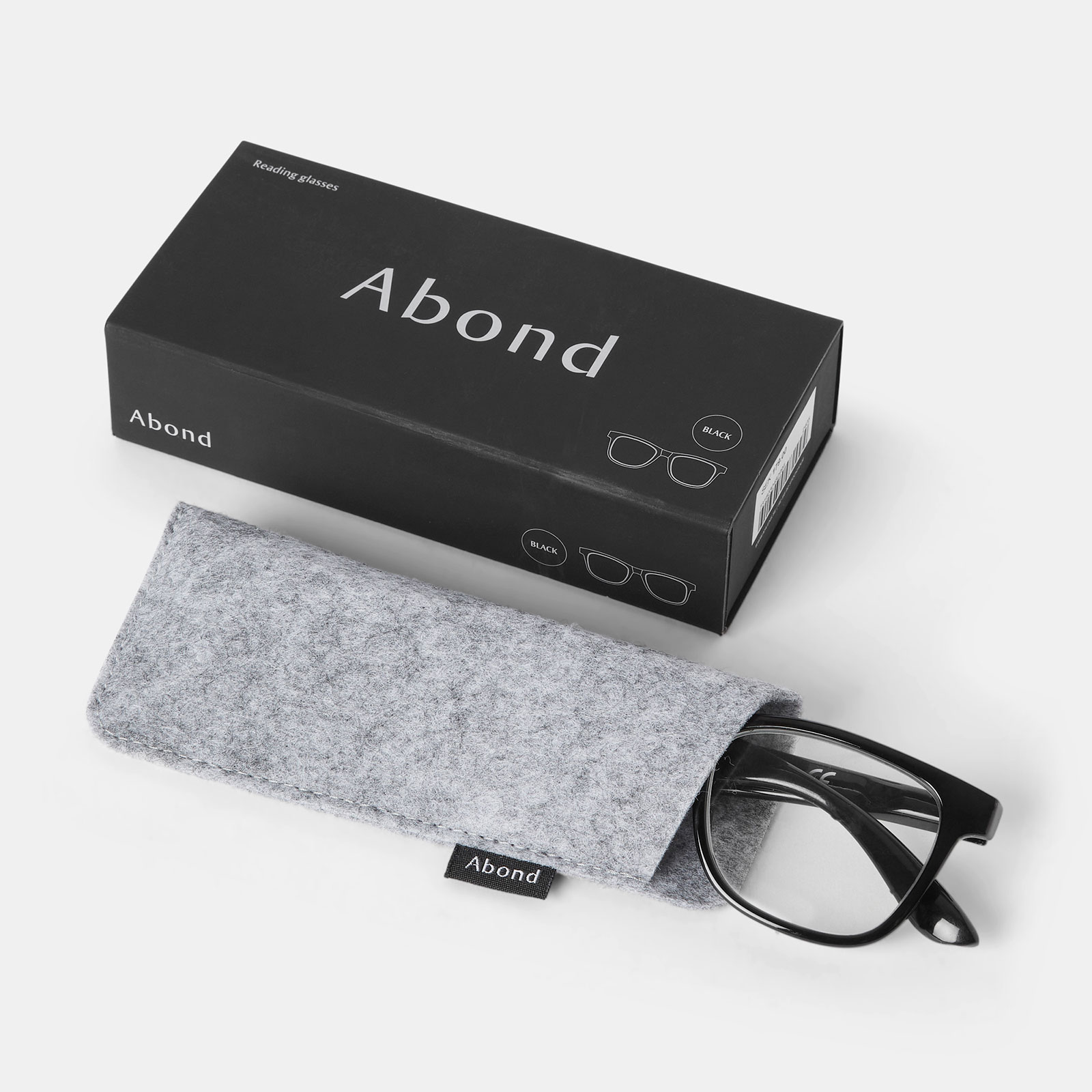 Svarta läsglasögon Square +2,5