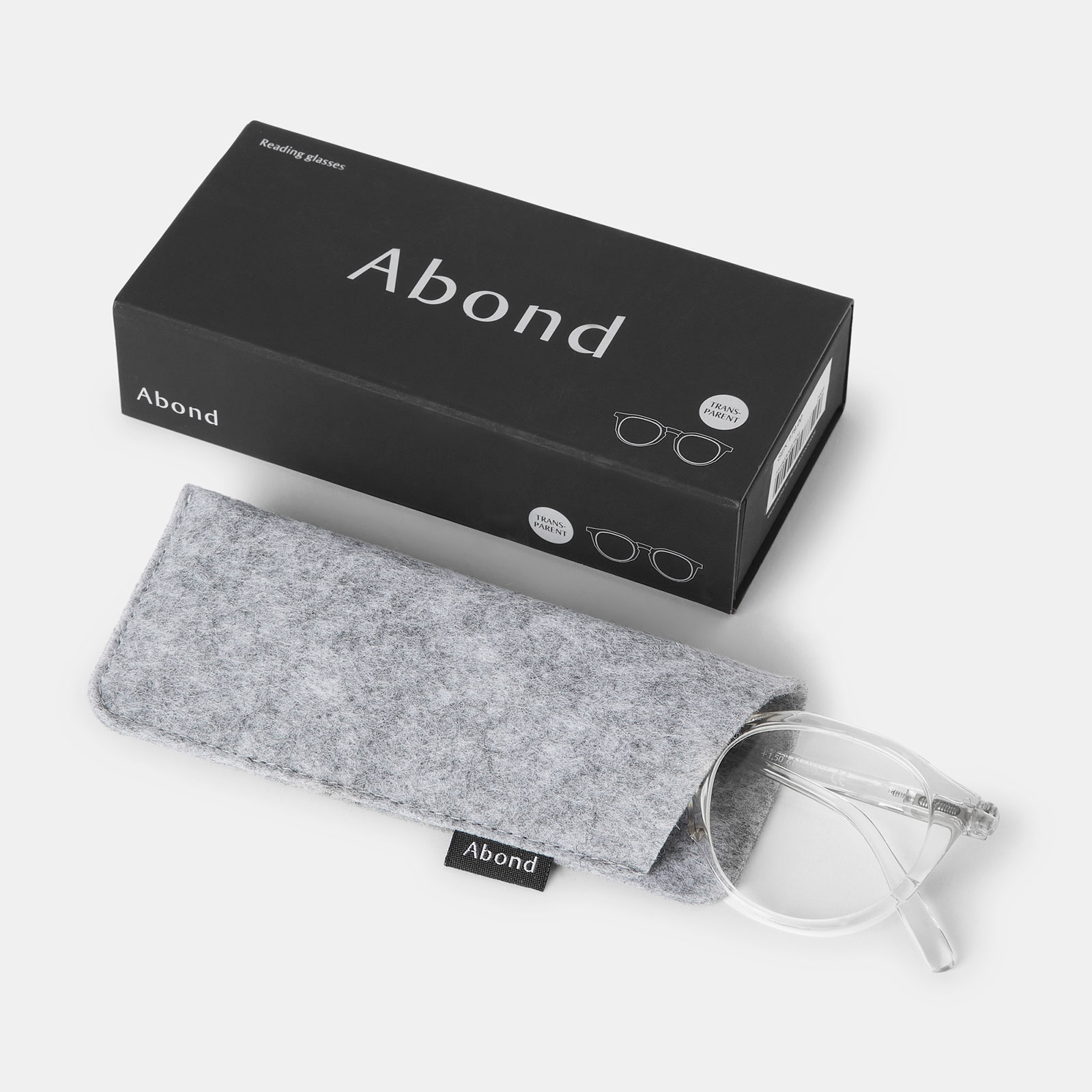 Transparanta läsglasögon Round +3,0