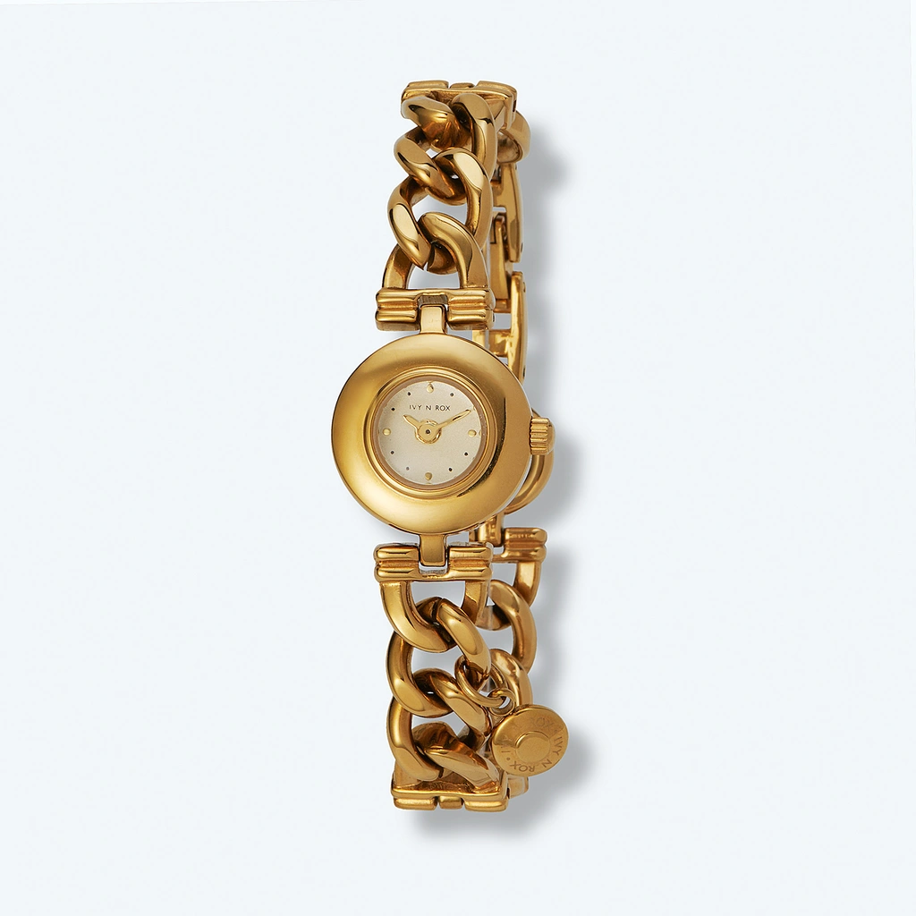 Ivy n Rox Orion damklocka champagne/guld - metallänk 18mm