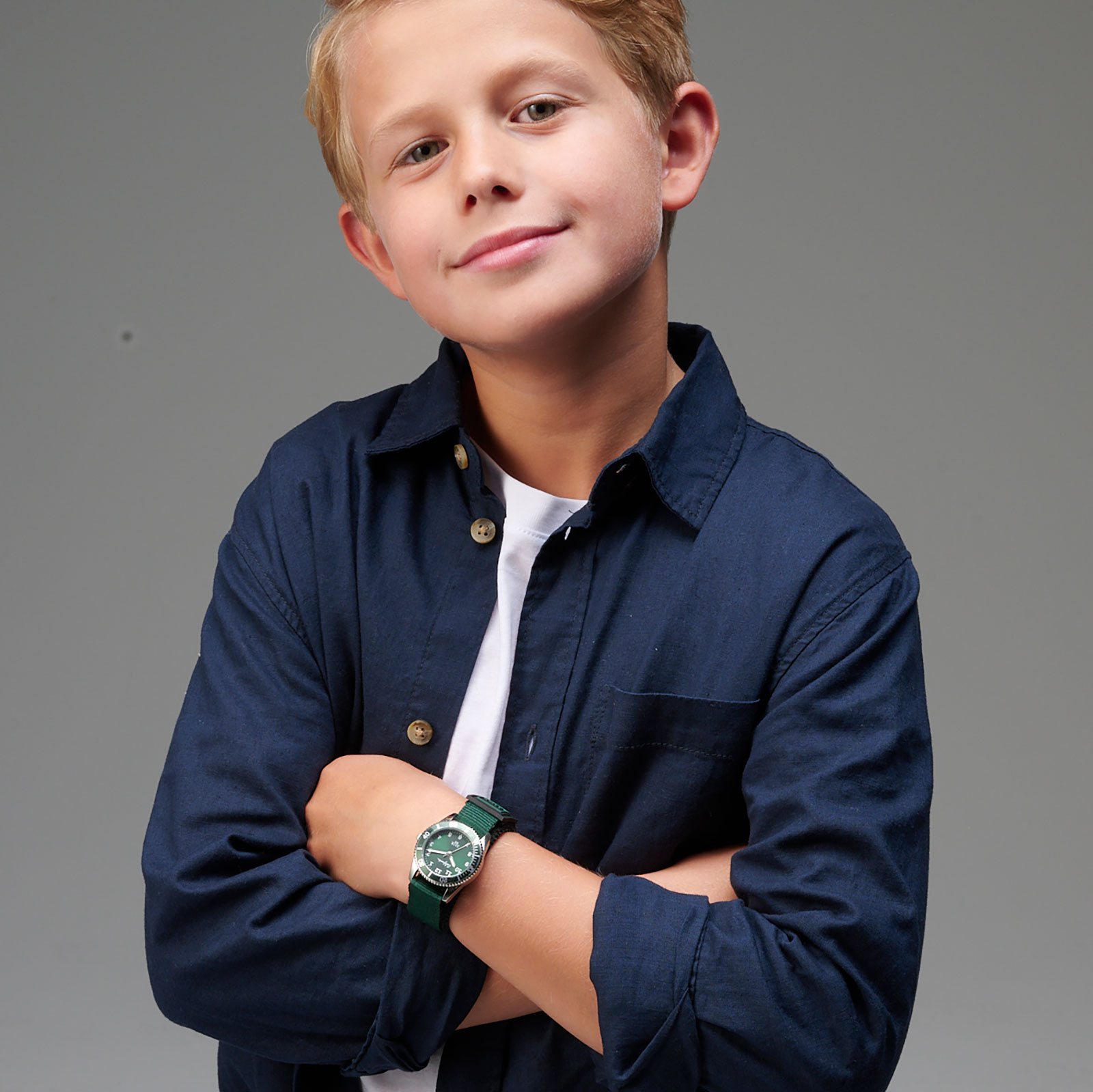 California barnklocka kardborreband, grön 30 mm