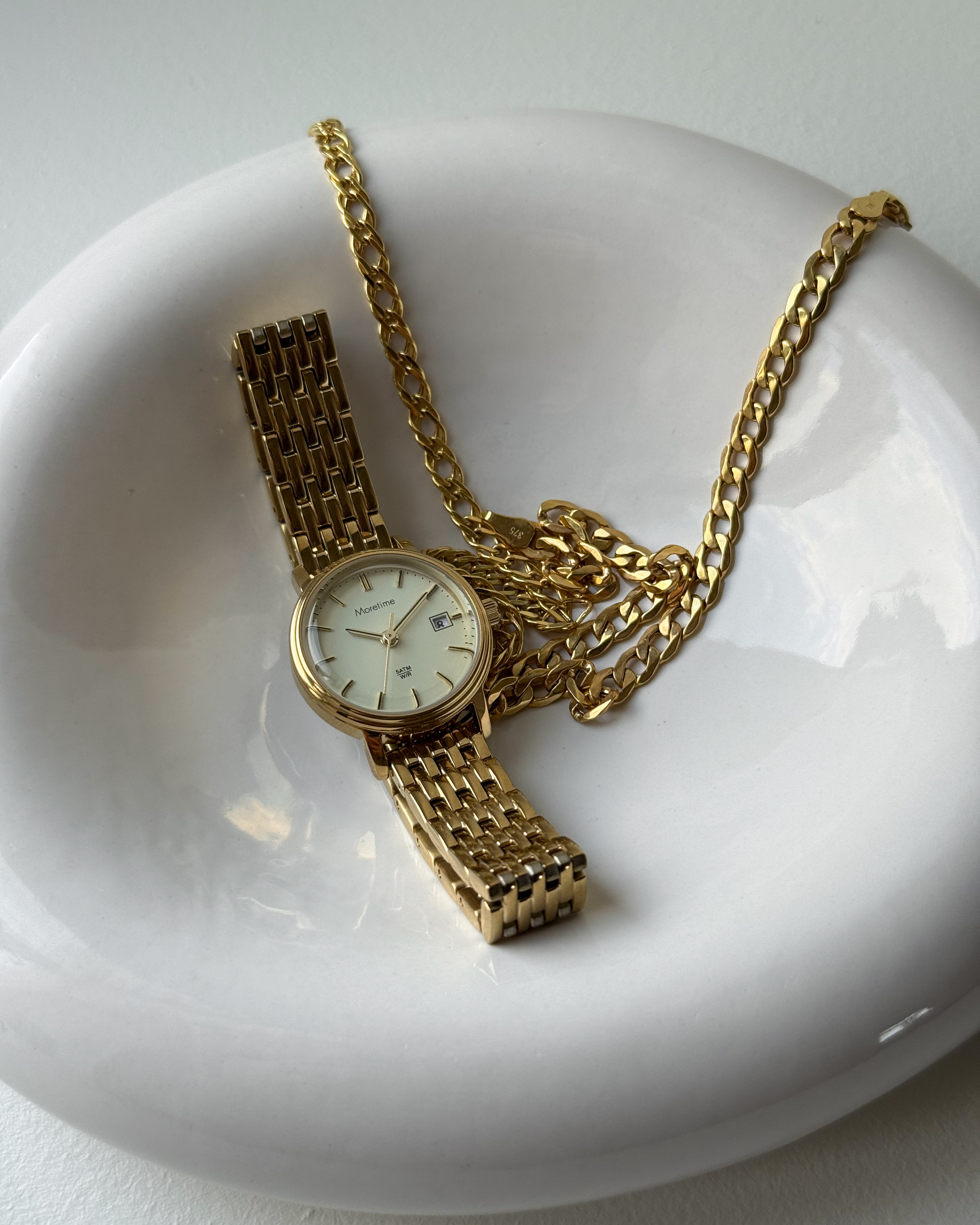 Armband dam 9k guld - 19 cm