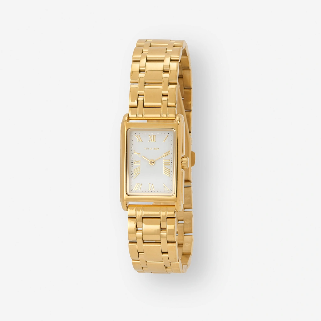 Ivy n Rox Vibe damklocka - guld, 21x32 mm