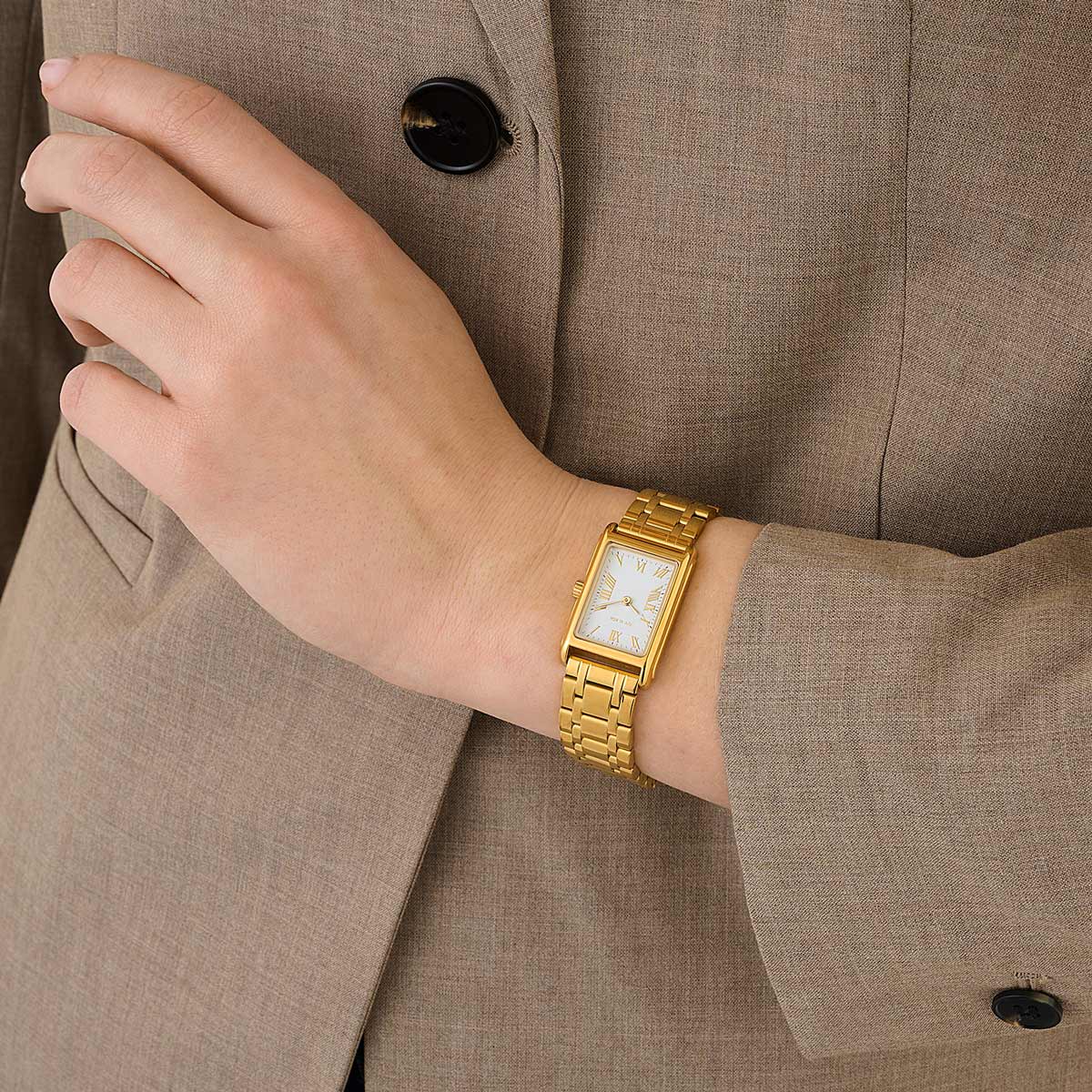 Ivy n Rox Vibe damklocka - guld, 21x32 mm