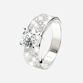 Bred ring i rhodinerat silver med Kubisk Zirkonia - 18