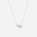 Rhodinerat silverhalsband, två länkar - 42+3 cm