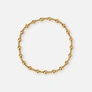Armband i guldpläterat stål - elastiskt med kulor 2&4mm