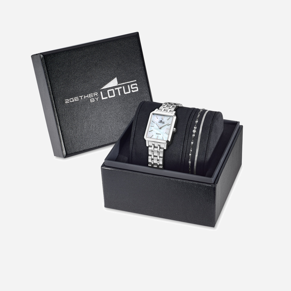 Lotus 2gether dam pärlemor/stål, metallband - L19008/1