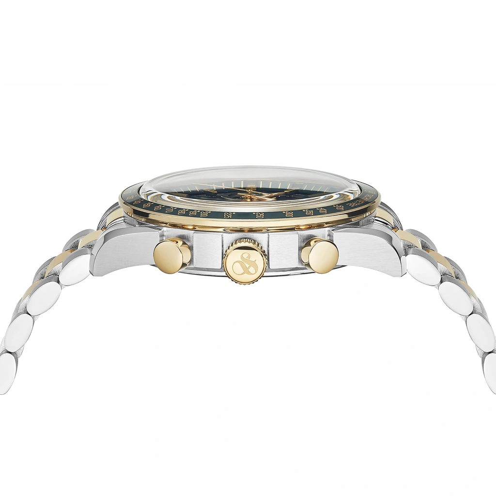 Scotch & Soda herr grön/bicolor, metallband - SSM.102C