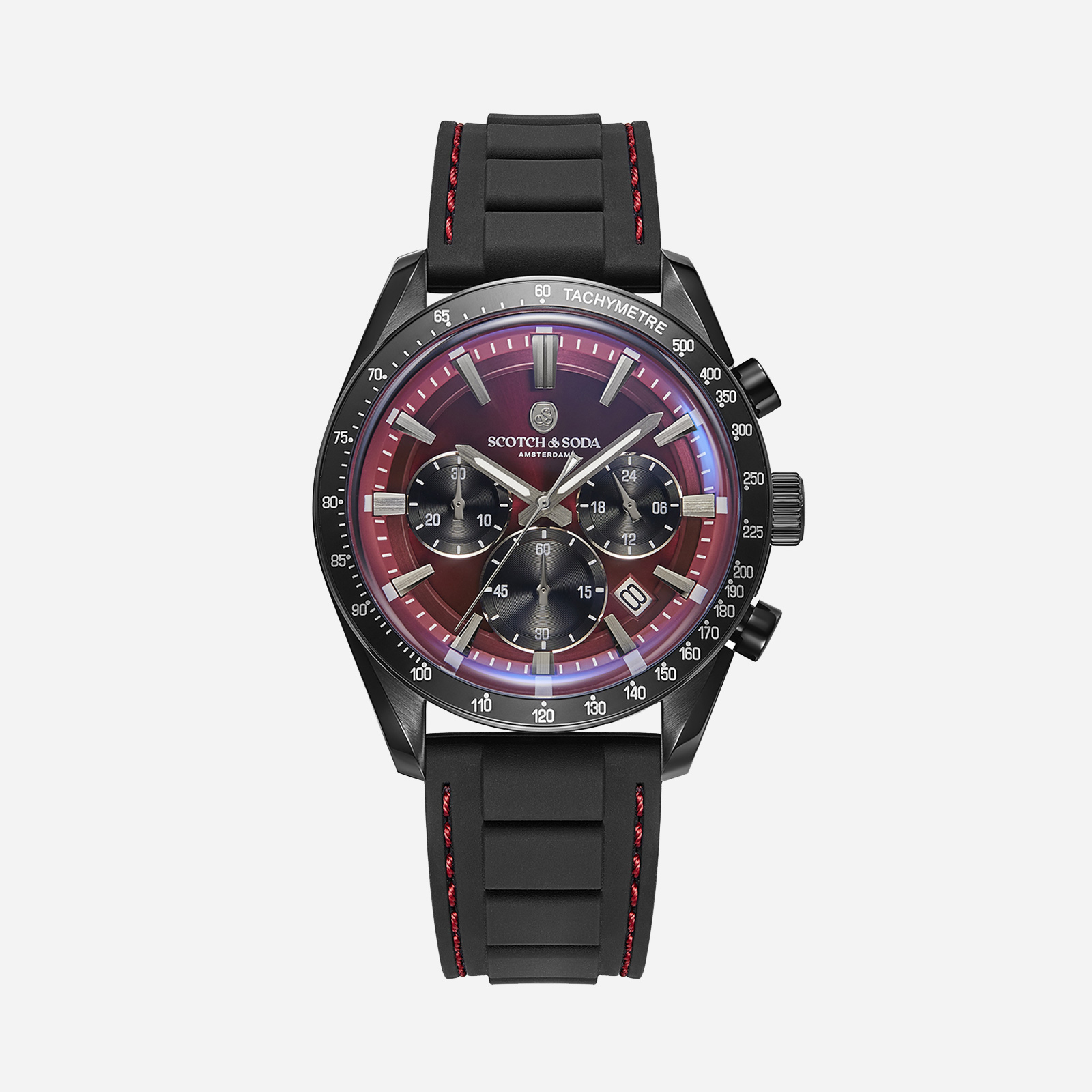 Scotch & Soda herr röd/svart, gummiband - SSM.103C