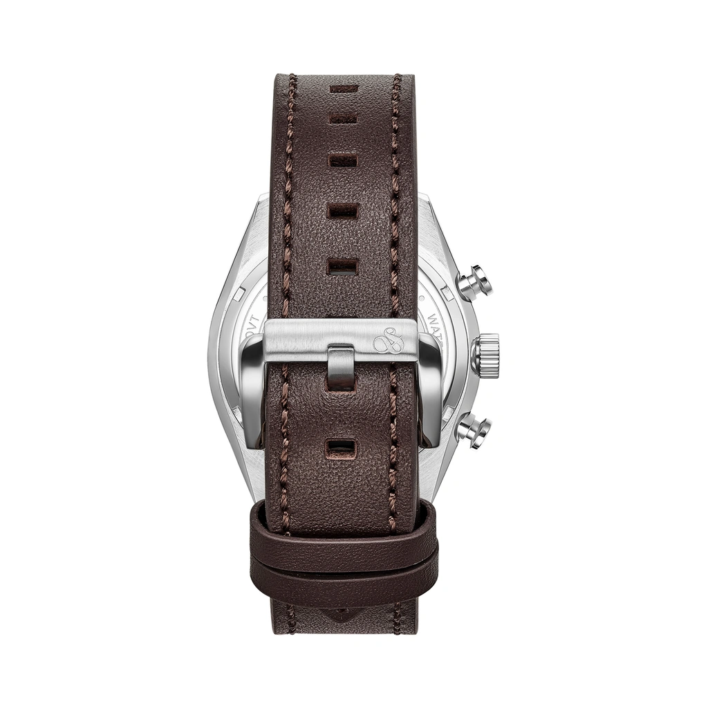 Scotch & Soda herr silver/stål, läderband - SSM.107C