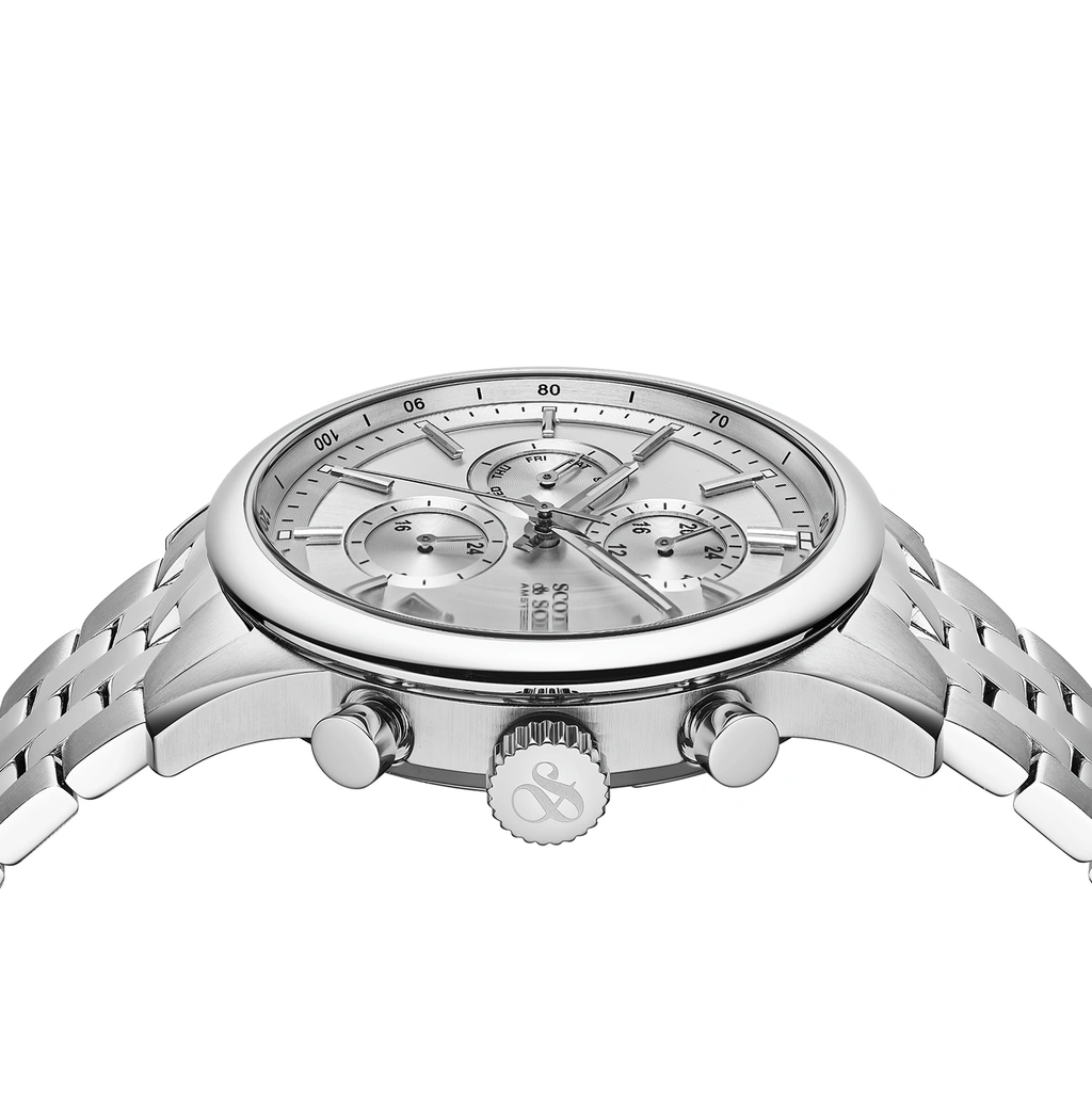 Scotch & Soda herr silver/stål, metallband - SSM.115B