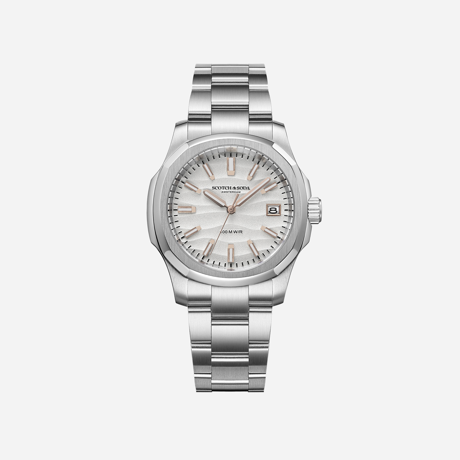 Scotch & Soda herr silver/stål, metallband - SSM.120A