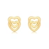 Örhängen för barn 9k guld - dubbelhjärtan