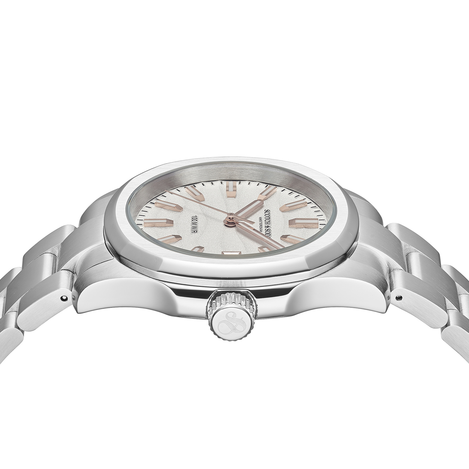 Scotch & Soda herr silver/stål, metallband - SSM.120A