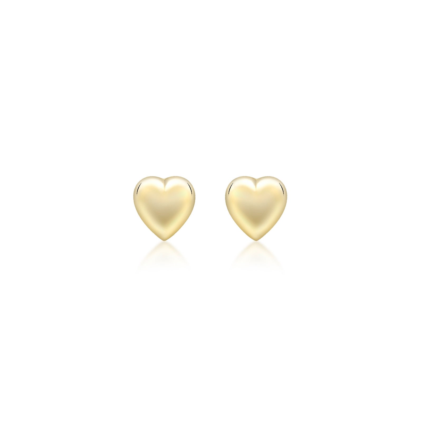 Örhängen för barn 9k guld - hjärtan 7 mm