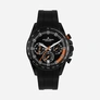 Jacques Lemans Liverpool herr svart, silikonband - 1-2127D