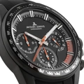 Jacques Lemans Liverpool herr svart, silikonband - 1-2127D