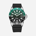 Quantum Automatic herr grön/stål, silikonband - BAR1115.371