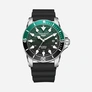 Quantum Automatic herr grön/stål, silikonband - BAR1115.371