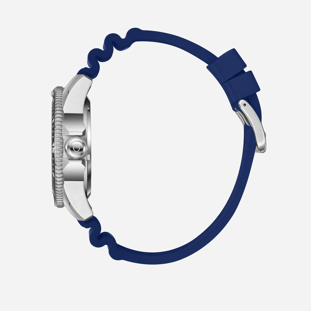 Quantum Automatic herr blå/stål, silikonband - BAR1115.399