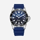 Quantum Automatic herr blå/stål, silikonband - BAR1115.399