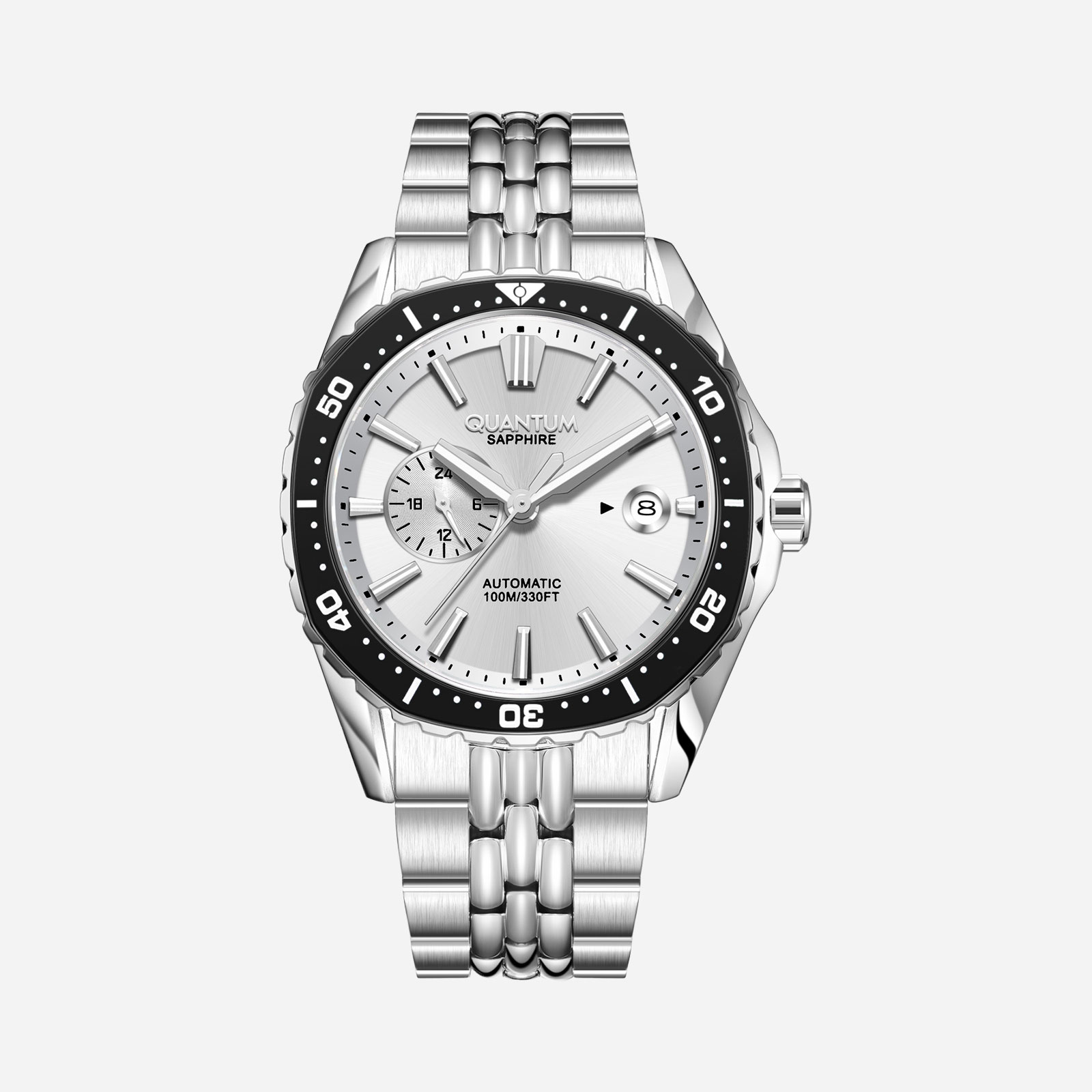 Quantum Automatic herr stål, metallband - QMG1257.330