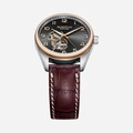Quantum Automatic herr grå/stål, läderband - QMG1241.352
