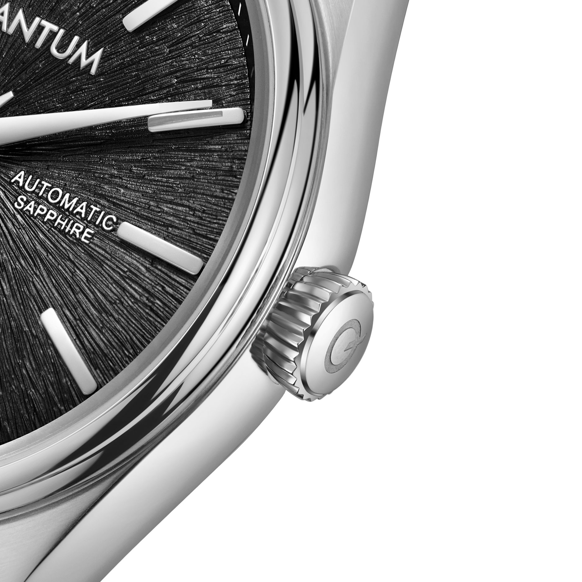 Quantum Automatic herr svart/stål, metallband - QMG1207.350