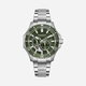 Quantum Automatic herr grön/stål, metallband - QMG1188.370
