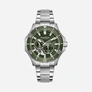 Quantum Automatic herr grön/stål, metallband - QMG1188.370