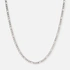 Silverfärgat halsband, figarokedja - 38+8cm