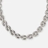 Silverfärgat halsband, ovala länkar - 42 cm