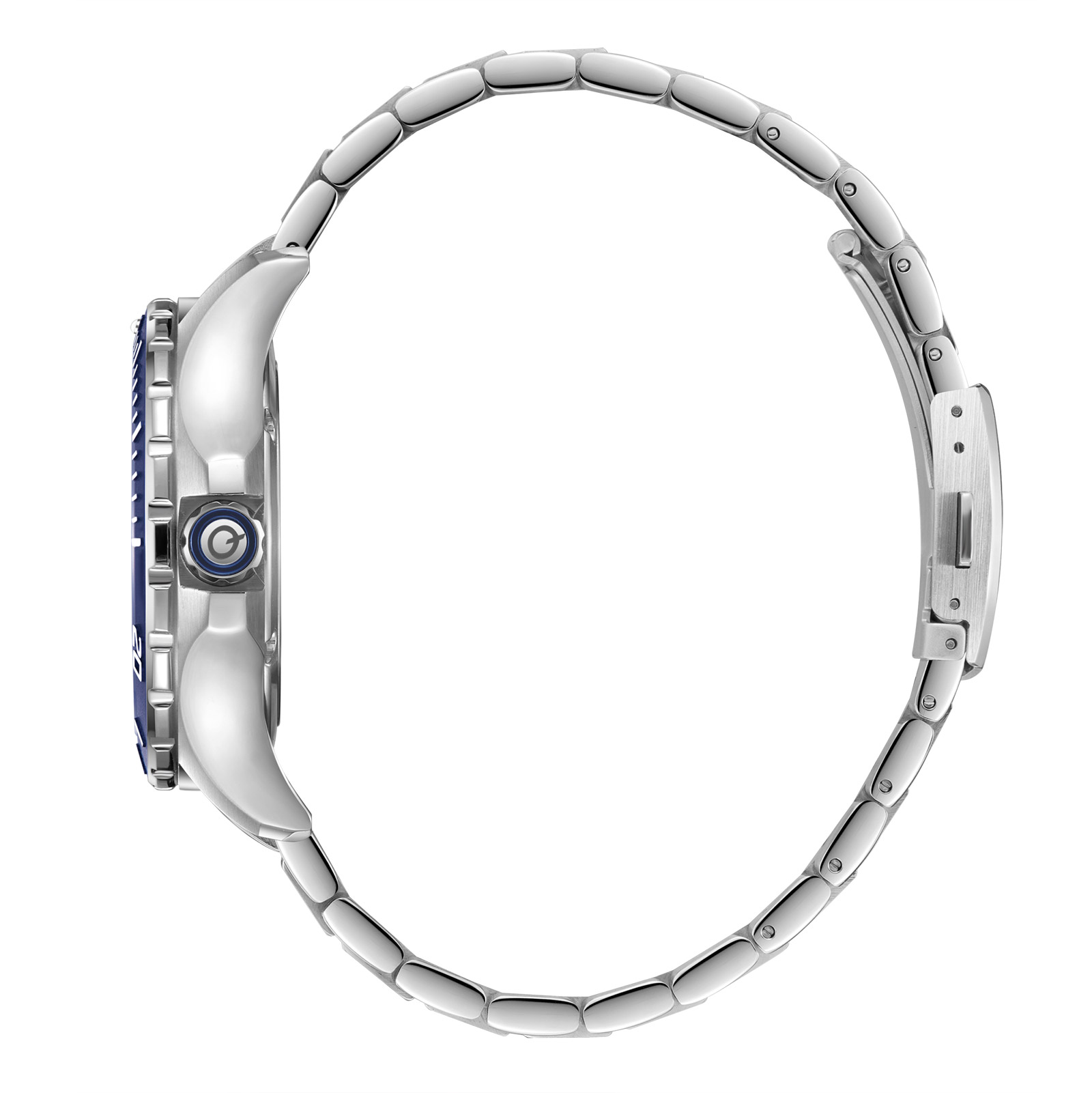 Quantum Automatic herr blå/stål, metallband - QMG1188.390