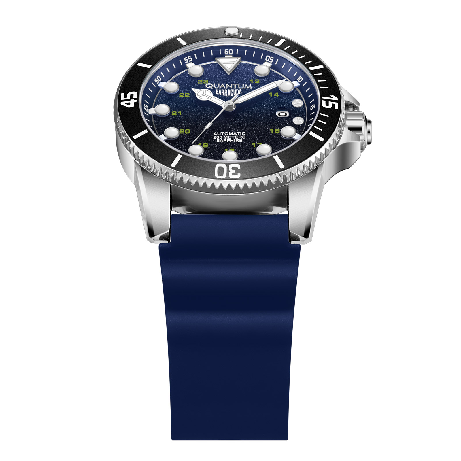 Quantum Automatic herr blå/stål, silikonband - BAR1115.399