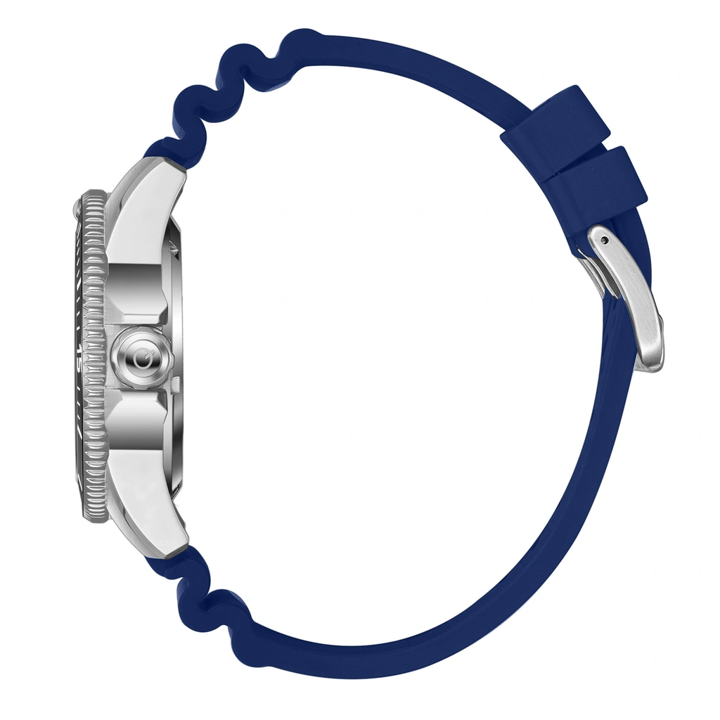 Quantum Automatic herr blå/stål, silikonband - BAR1115.399