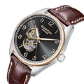 Quantum Automatic herr grå/stål, läderband - QMG1241.352