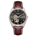 Quantum Automatic herr grå/stål, läderband - QMG1241.352
