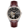Quantum Automatic herr grå/stål, läderband - QMG1241.352