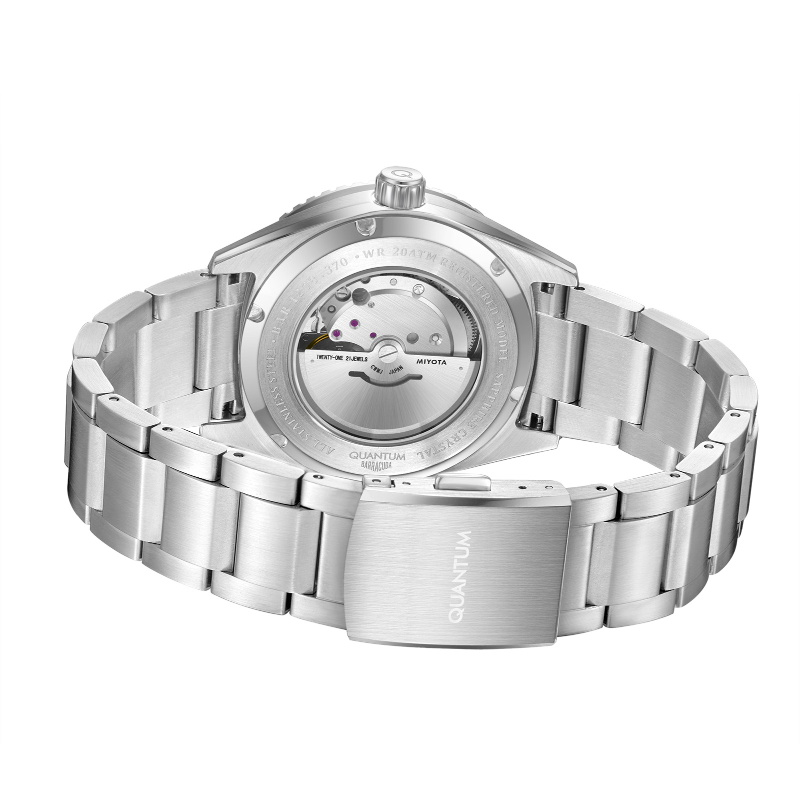 Quantum Automatic herr grön/stål, metallband - BAR1208.300