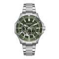 Quantum Automatic herr grön/stål, metallband - QMG1188.370