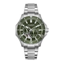 Quantum Automatic herr grön/stål, metallband - QMG1188.370