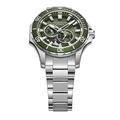 Quantum Automatic herr grön/stål, metallband - QMG1188.370