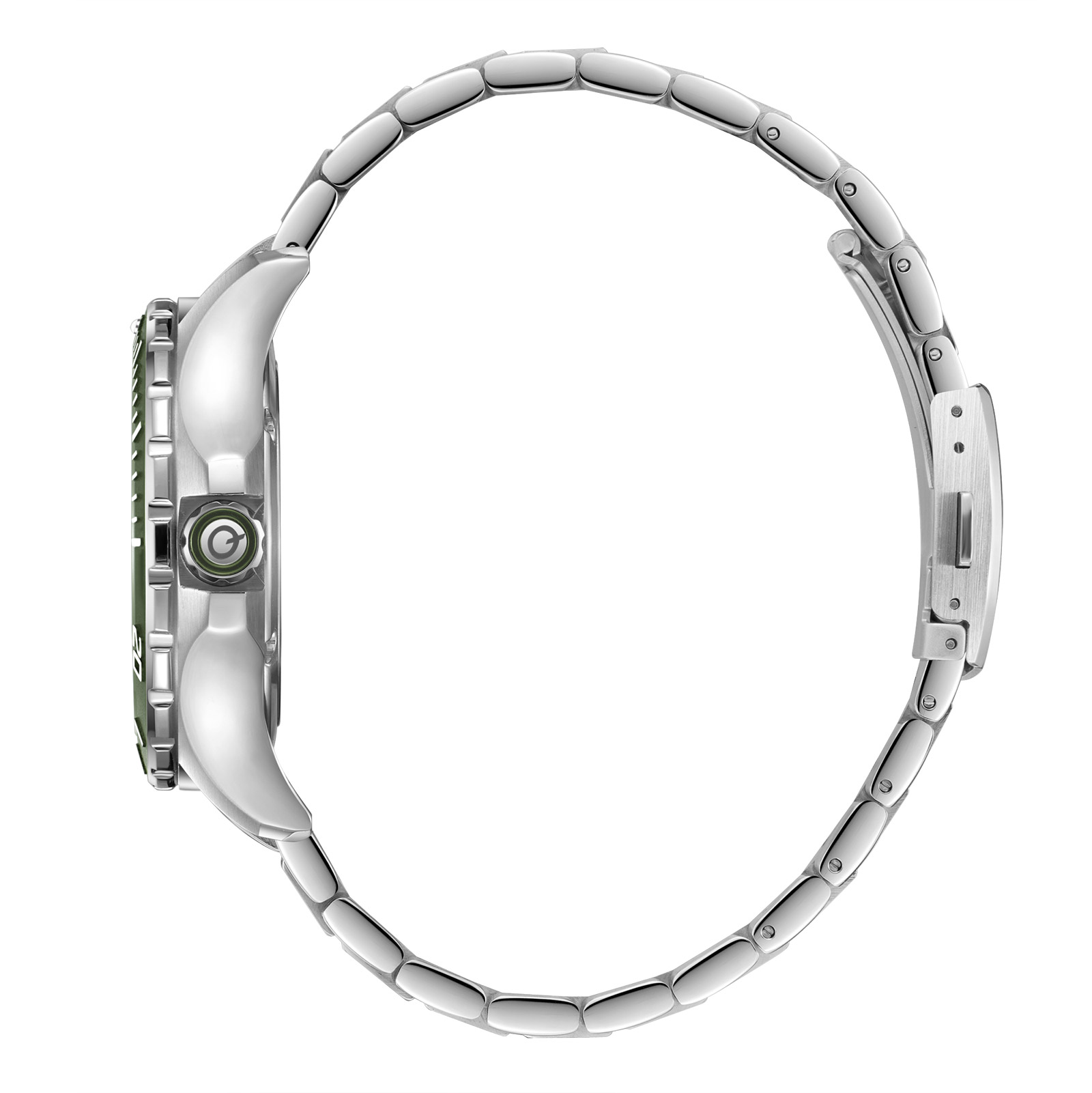 Quantum Automatic herr grön/stål, metallband - QMG1188.370