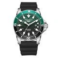 Quantum Automatic herr grön/stål, silikonband - BAR1115.371