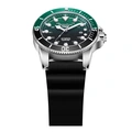 Quantum Automatic herr grön/stål, silikonband - BAR1115.371