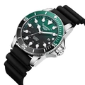 Quantum Automatic herr grön/stål, silikonband - BAR1115.371