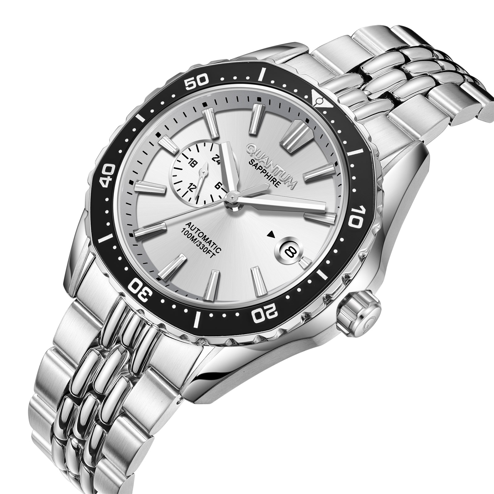Quantum Automatic herr stål, metallband - QMG1257.330